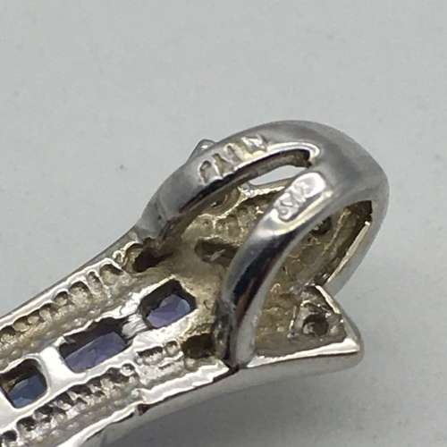 Amazing 9ct White Gold, Diamond and Tanzanite Cross (V. R35000)