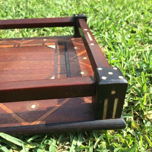 Antique `Whale Bone/Ivory` Inlaid Gallery Tray