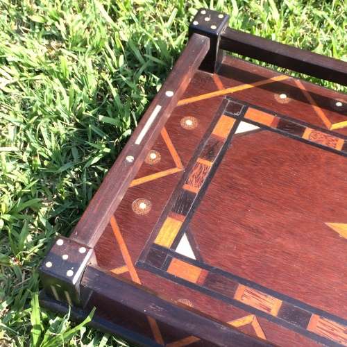 Antique `Whale Bone/Ivory` Inlaid Gallery Tray