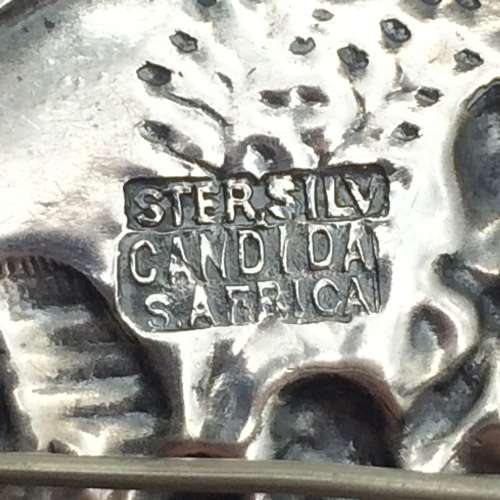 Vintage South African Silver `Candida` Brooch
