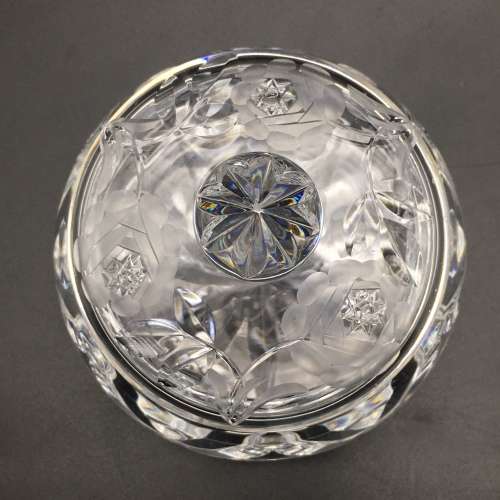 Vintage `Rose-Cut` Crystal Bowl and Lid