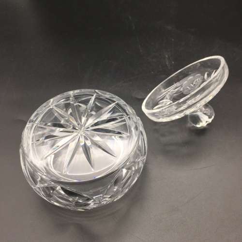 Vintage `Rose-Cut` Crystal Bowl and Lid