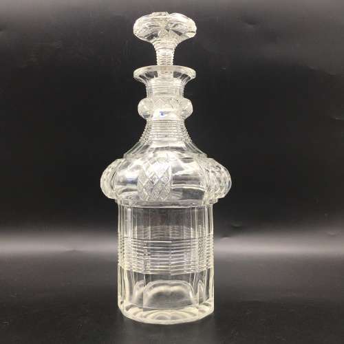Rare Shaped Georgian Crystal Decanter