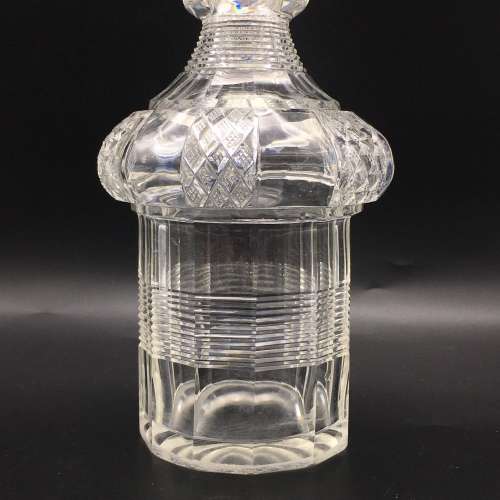 Rare Shaped Georgian Crystal Decanter