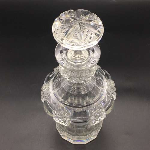Rare Shaped Georgian Crystal Decanter