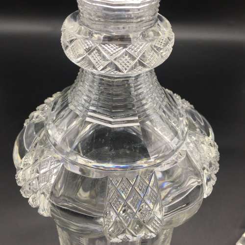 Rare Shaped Georgian Crystal Decanter