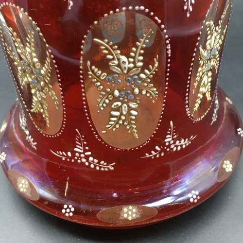 Rare `Bohemian Ruby Glass Hookah` Base (early 1800`s)