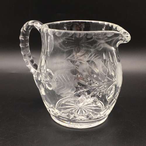Large Vintage `Rose-Cut` Water Jug