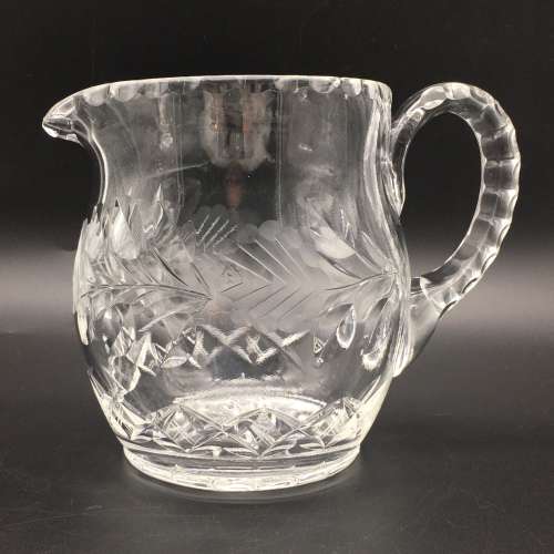 Large Vintage `Rose-Cut` Water Jug