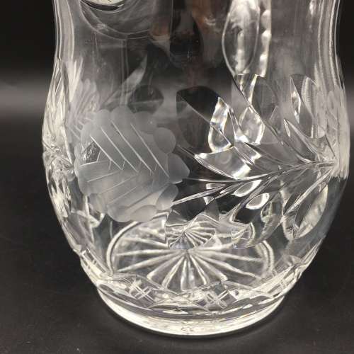 Large Vintage `Rose-Cut` Water Jug