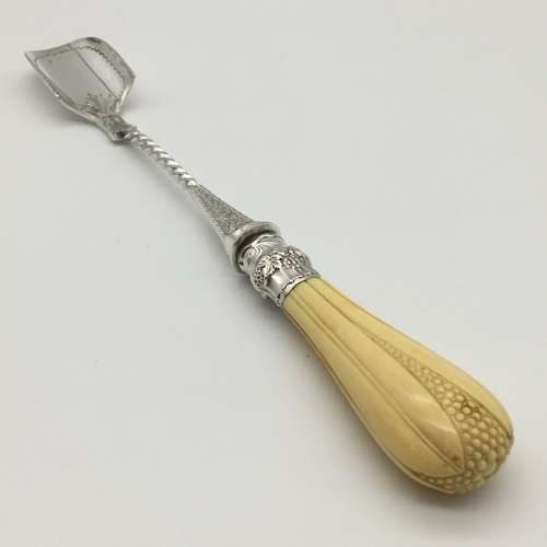 Victorian Silver-Plated `Stilton Cheese Scoop`