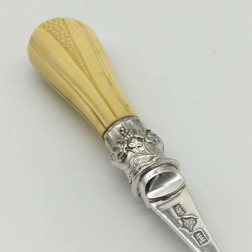Victorian Silver-Plated `Stilton Cheese Scoop`