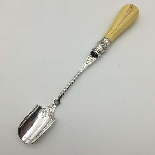 Victorian Silver-Plated `Stilton Cheese Scoop`