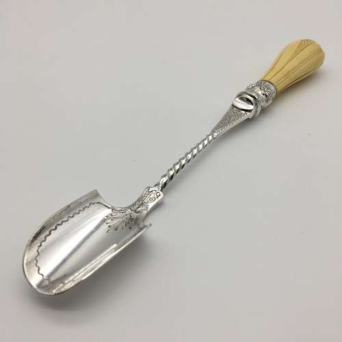 Victorian Silver-Plated `Stilton Cheese Scoop`