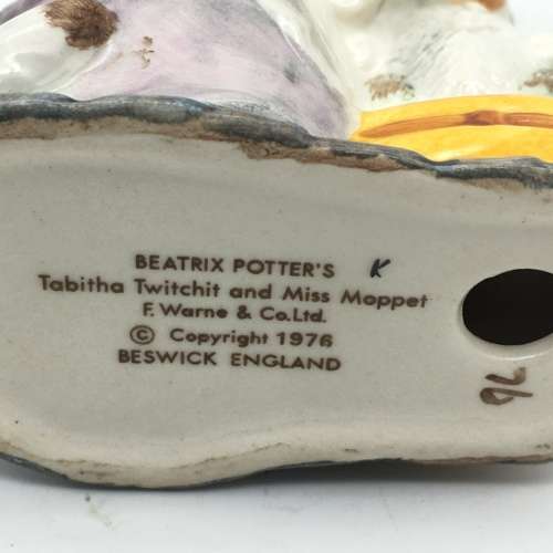 Beatrix Potter `Tabitha Twitchit and Miss Moppet` Figurine