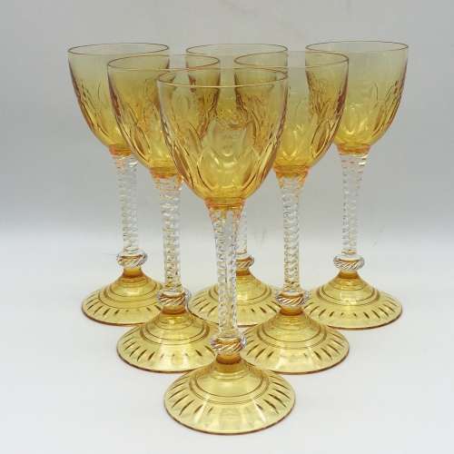 Amazing Set of Six `Stuart Crystal Wine Glasses