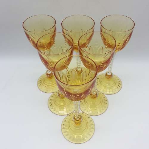 Amazing Set of Six `Stuart Crystal Wine Glasses
