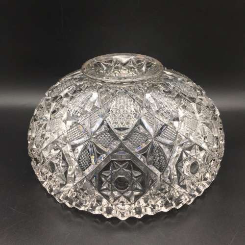 Large Vintage Pressed Glass Fruit or Punch Bowl