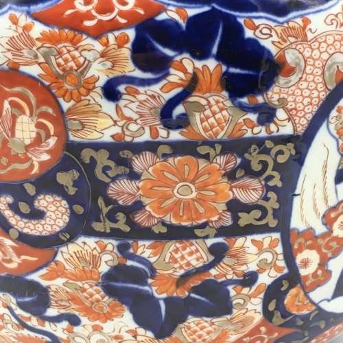 Very Large Antique `Imari` Porcelain Jardiniere