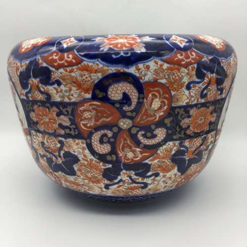 Very Large Antique `Imari` Porcelain Jardiniere