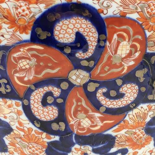 Very Large Antique `Imari` Porcelain Jardiniere