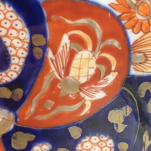 Very Large Antique `Imari` Porcelain Jardiniere