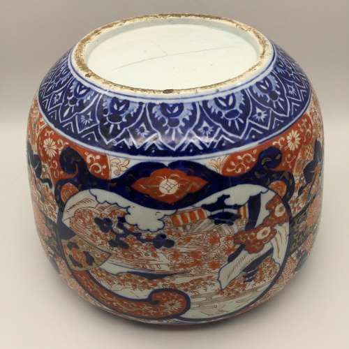 Very Large Antique `Imari` Porcelain Jardiniere