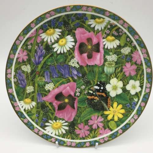 Pretty `Coalport` Wall Plate (Somerset Meadow)