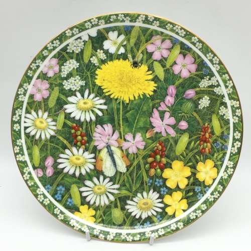 Pretty `Coalport` Wall Plate (Somerset Meadow)