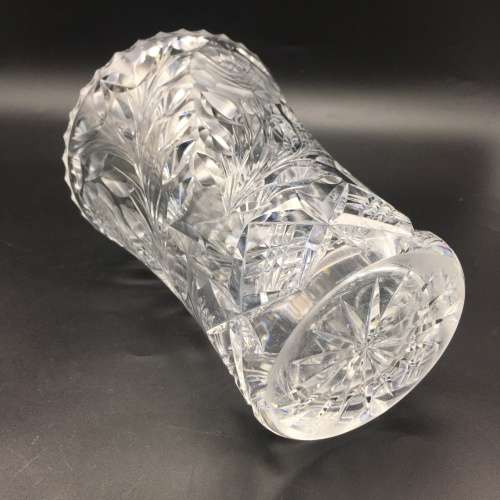 Good Quality `Rose-Cut` Crystal Vase