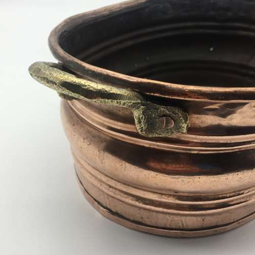 Two Vintage Copper and Brass Oval Planters or Bowls