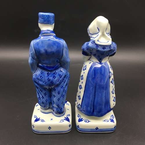 Pair Vintage `Royal Delft` Figurines