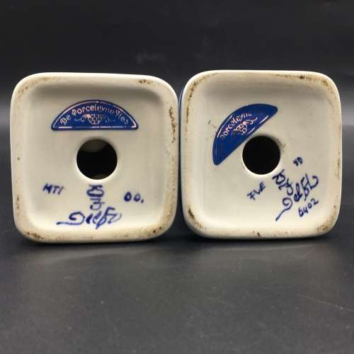 Pair Vintage `Royal Delft` Figurines