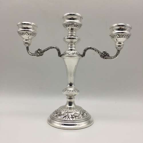 Impressive Sterling Silver Vintage Candelabra