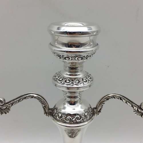 Impressive Sterling Silver Vintage Candelabra