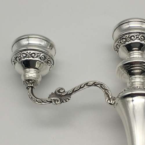 Impressive Sterling Silver Vintage Candelabra