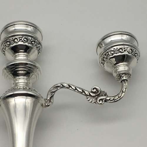 Impressive Sterling Silver Vintage Candelabra