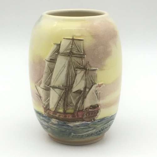 Small Royal Doulton `Famous Ships` Vase