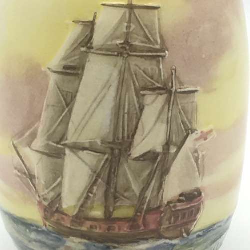 Small Royal Doulton `Famous Ships` Vase