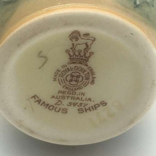 Small Royal Doulton `Famous Ships` Vase