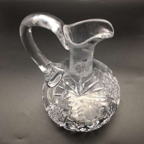 Crystal `Rose-Cut` Vintage Claret Jug & Stopper