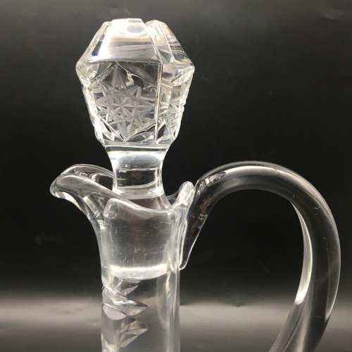 Crystal `Rose-Cut` Vintage Claret Jug & Stopper