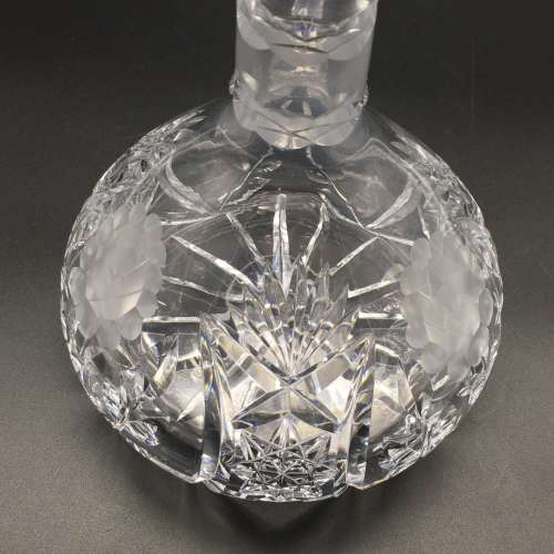 Crystal `Rose-Cut` Vintage Claret Jug & Stopper