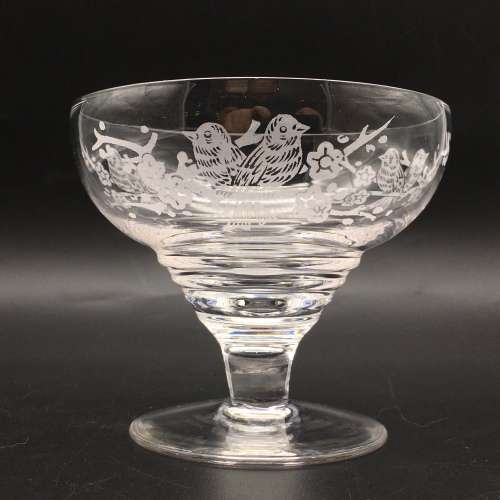 Six Quality `Stuart` Crystal Dessert Glasses