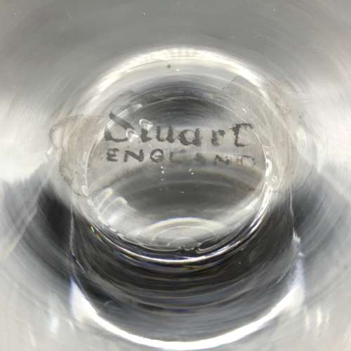 Six Quality `Stuart` Crystal Dessert Glasses