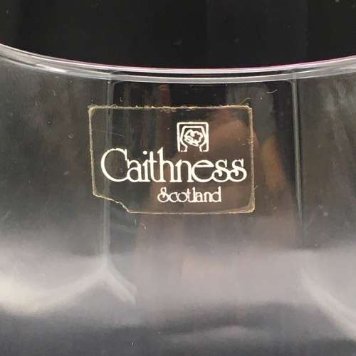 Caithness `Roe Deer` Etched Glass Vase
