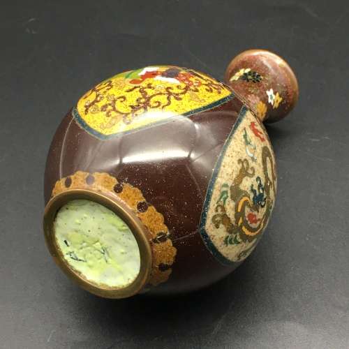 Antique Cloisonne Enamel Vase (Meiji Period)