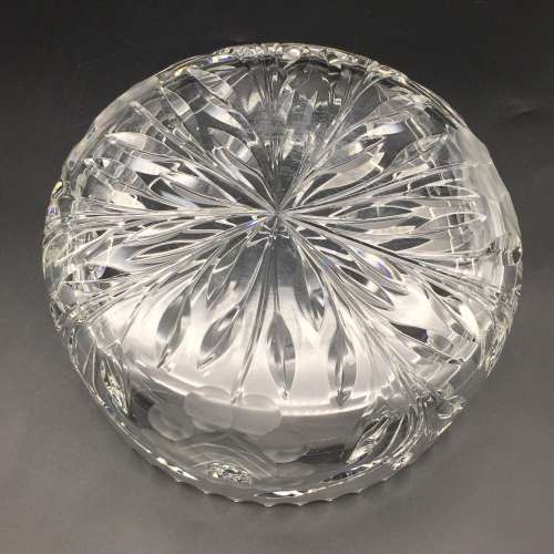 Large Vintage `Rose-Cut` Crystal Bowl