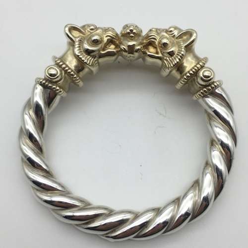 Impressive, Chunky Vintage Sterling Silver Bangle (Signed)