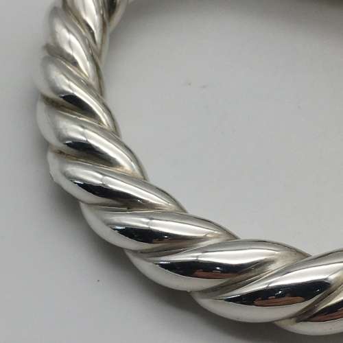 Impressive, Chunky Vintage Sterling Silver Bangle (Signed)